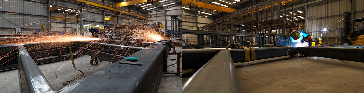Welding of a steel structure