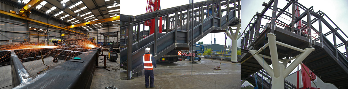 Rail bridge steel structures