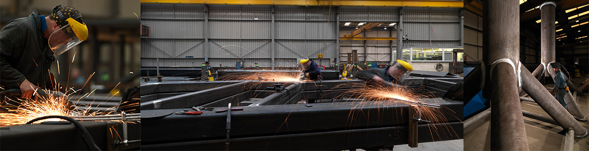 Welding of a steel structure